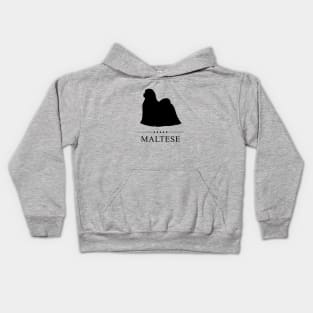 Maltese Black Silhouette Kids Hoodie